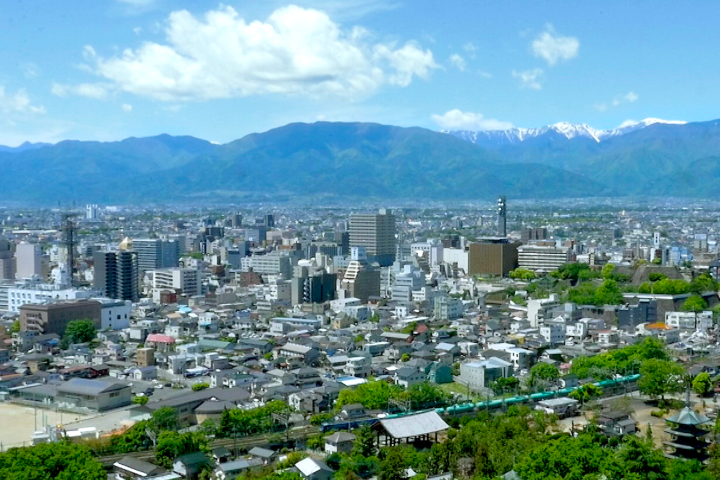 現在の甲府市中心街